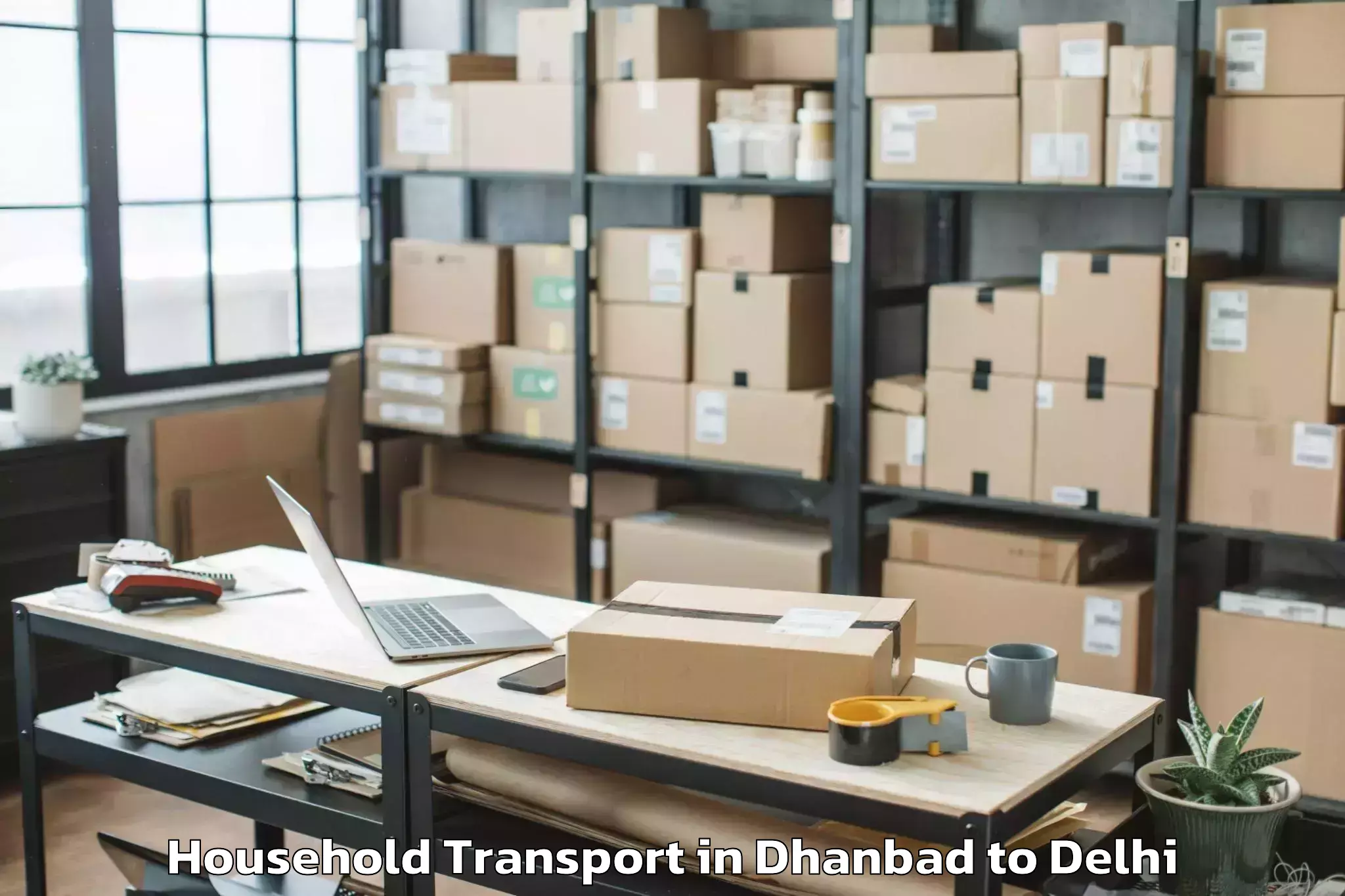 Book Dhanbad to Rajouri Garden Household Transport